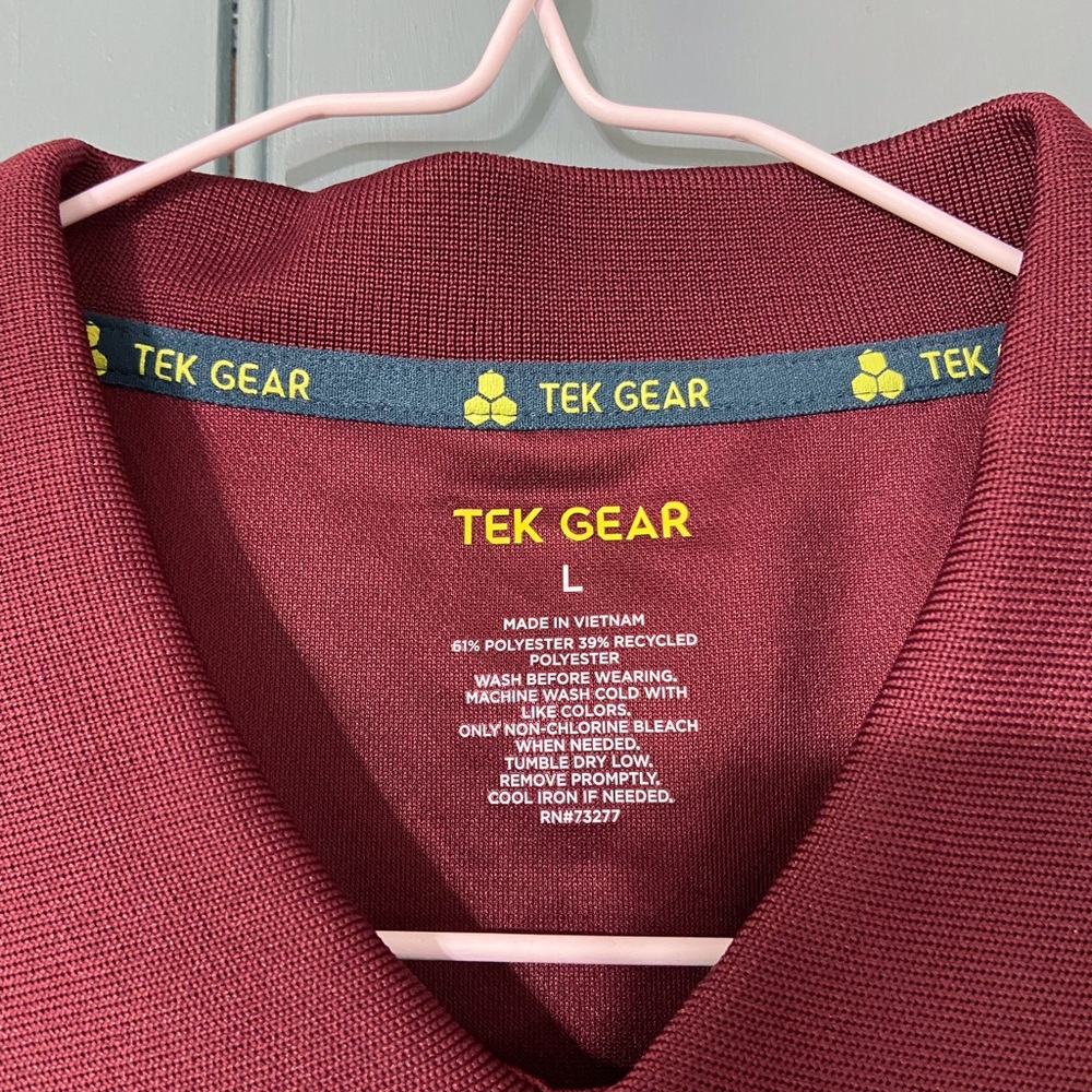 NWT TEK GEAR Men’s Short Sleeve Polo Shirt Size Large - Picture 3 of 4